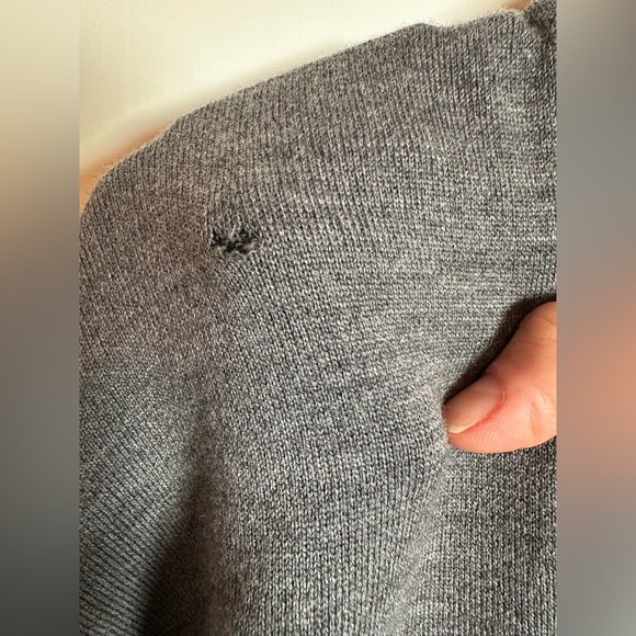 Theory Charcoal and black Open Front reversible cardigan - Picture 6 of 11